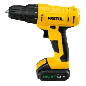 Taladro Inalámbrico Pretul 3/8" 12V Amarillo