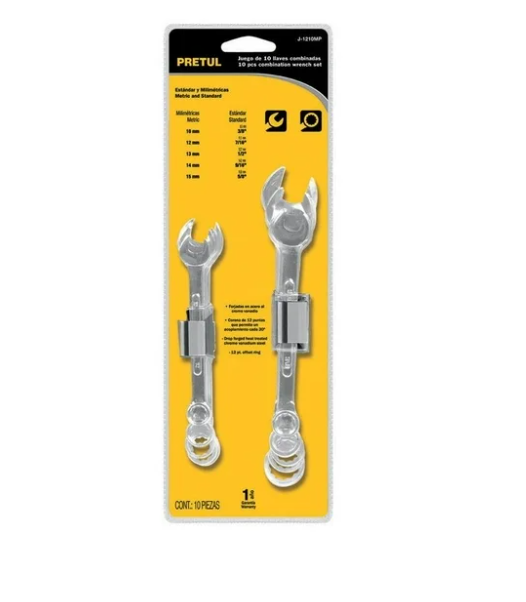 Juego de Llaves Combinadas Pretul 10 Piezas